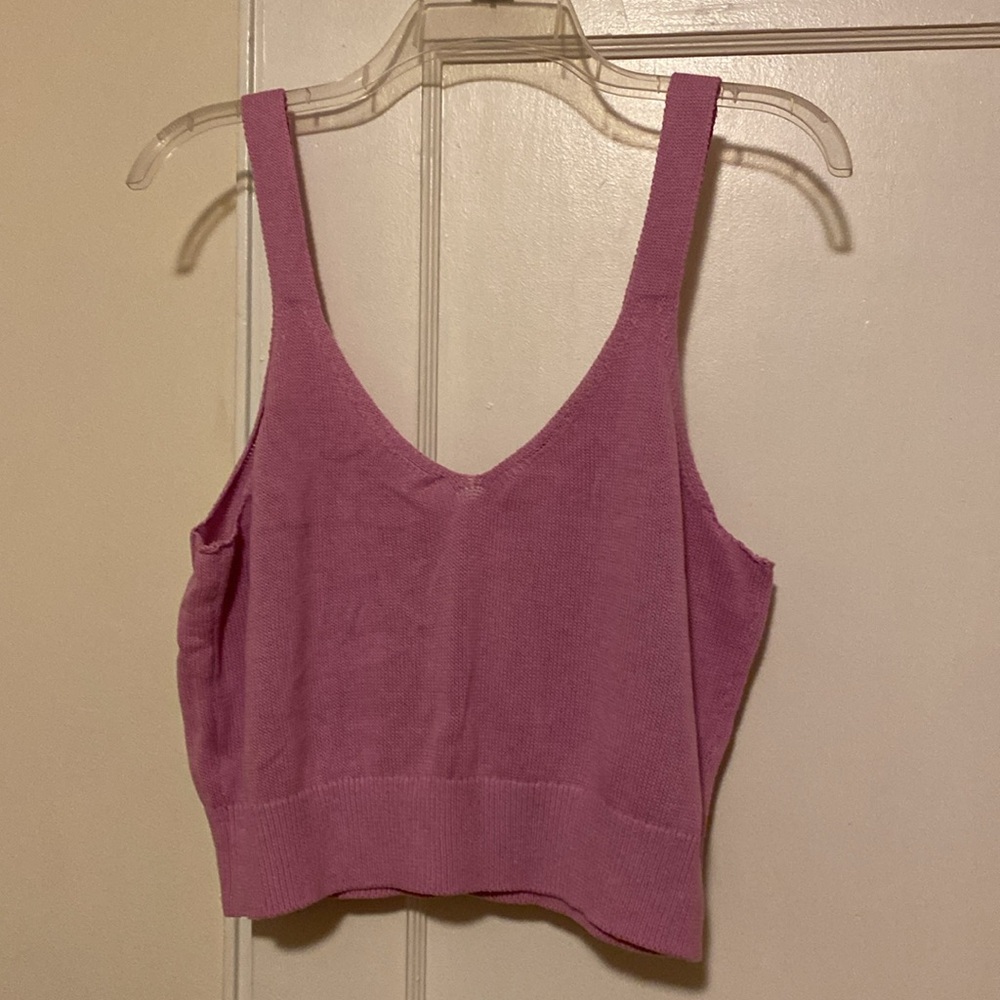 🎀 5/$20 🎀 NWT Bp Knit Crochet Tank Top Tulip size in purple tulip - Picture 11 of 13